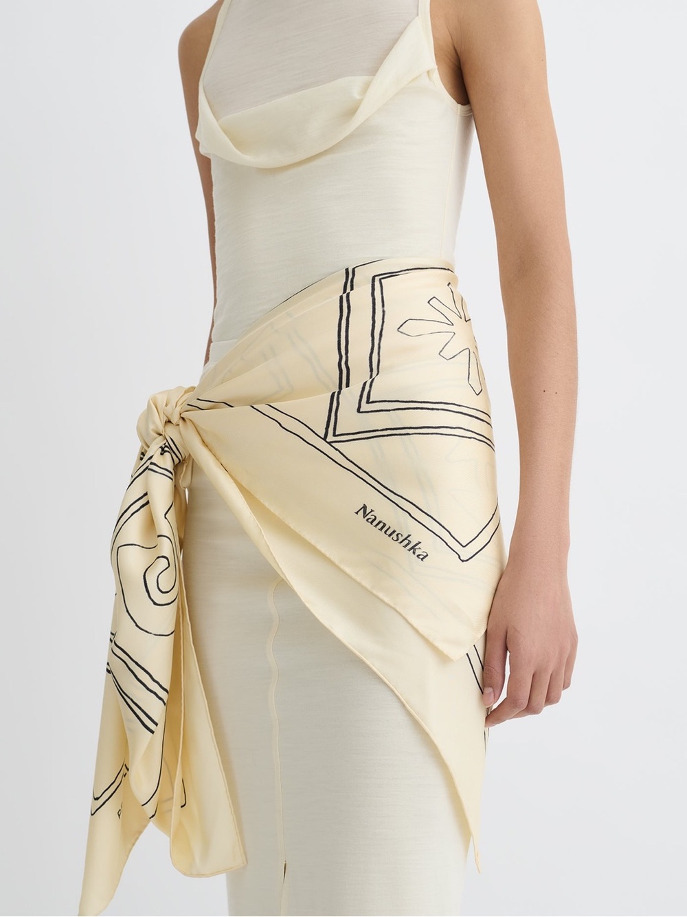 Nanushka MIANI printed silk scarf